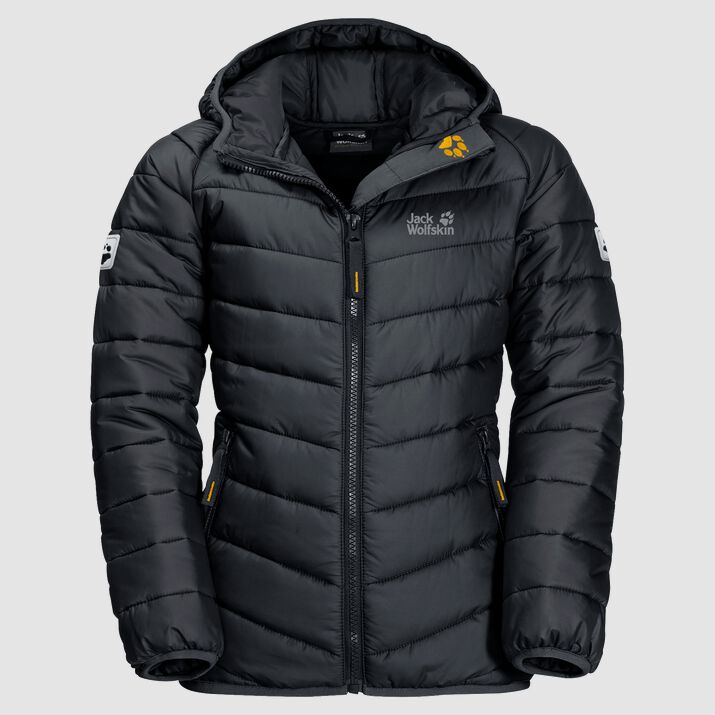 Chamarra Acolchada Jack Wolfskin Zenon Niños Negros Mexico-6825139